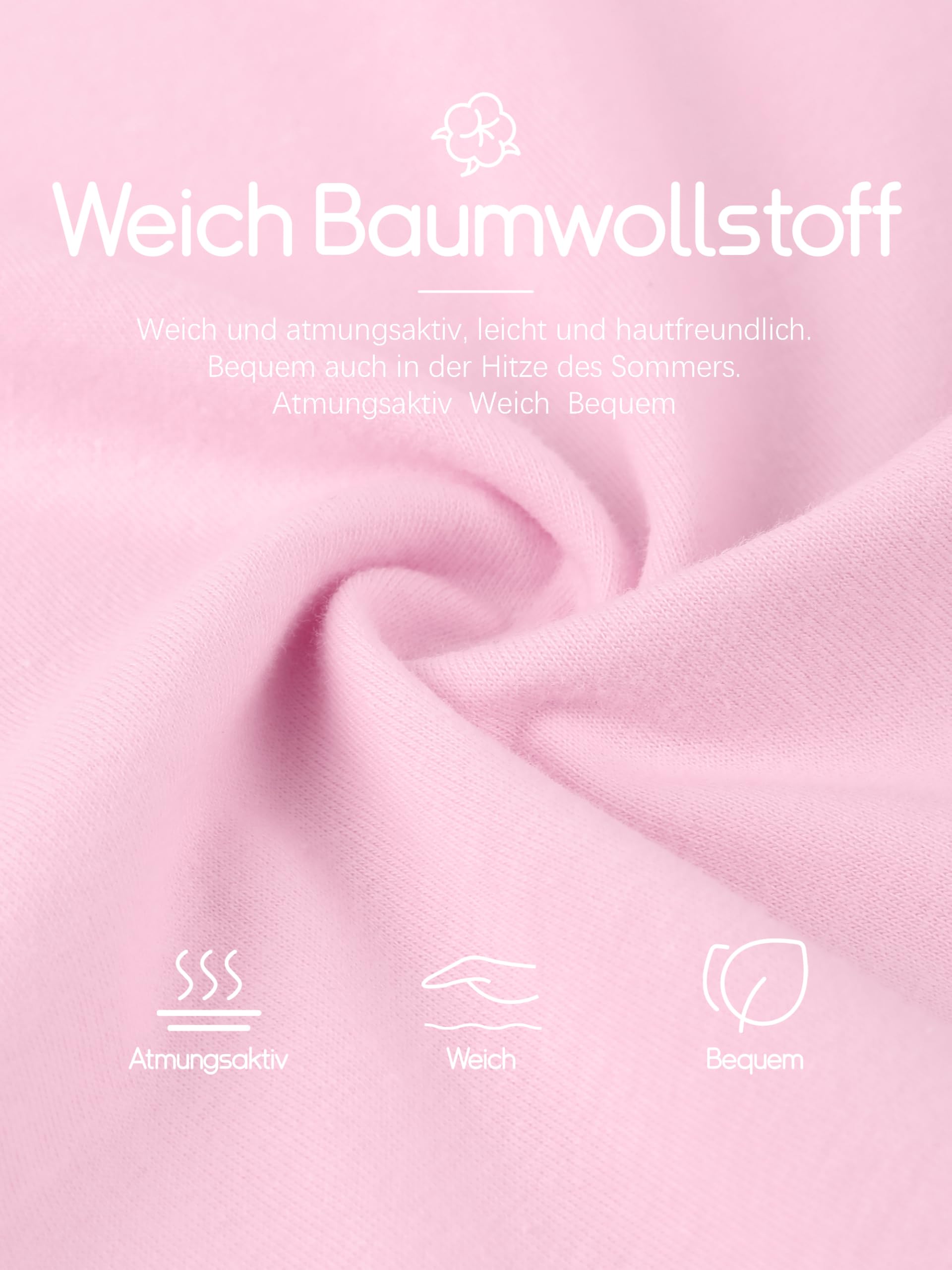 YERIOK 5er Pack T-Shirts Mädchen Kinder Tshirts Sommer Kurzarm Shirt Tops Baumwolle Basic Rundhalsausschnitt Tees Oberteile